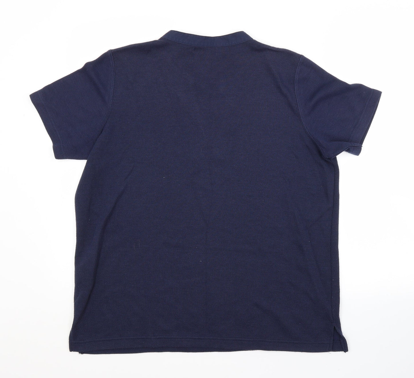 BM Womens Blue  Polyester Basic Blouse Size M V-Neck