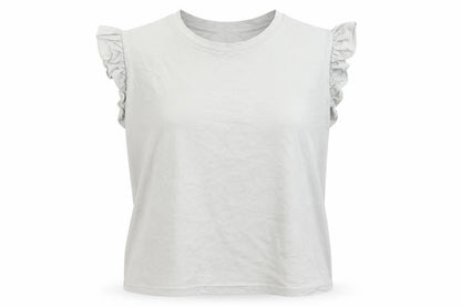 Zara Womens Grey  Cotton Basic Blouse Size L Crew Neck