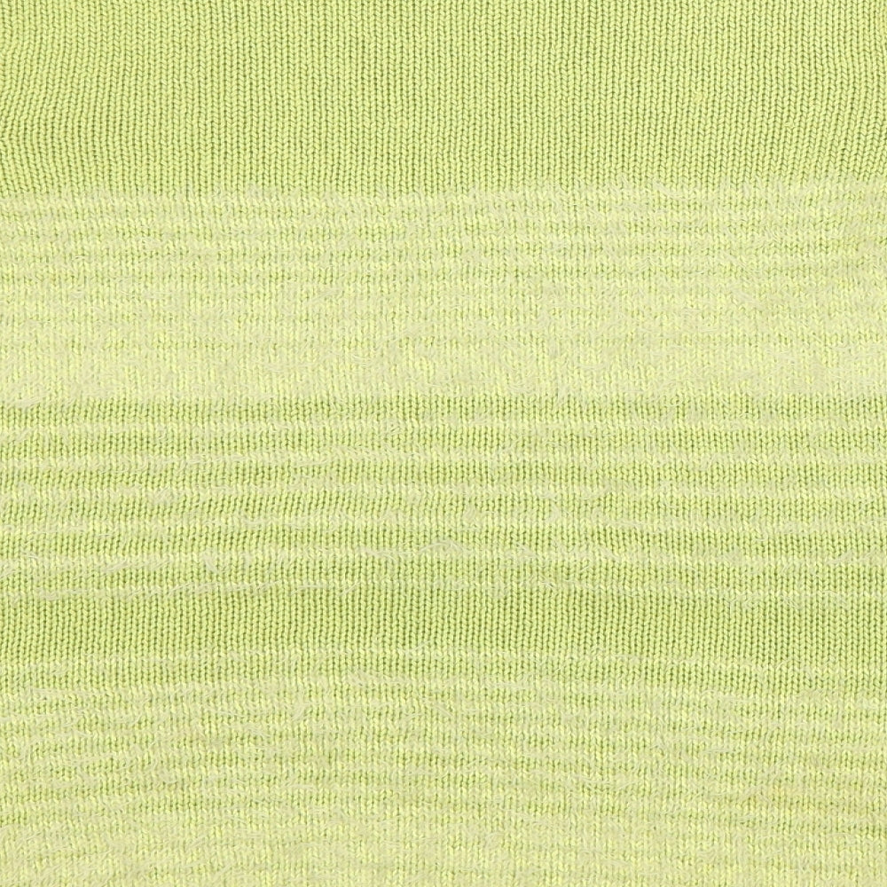 Per Una Womens Green Boat Neck Striped Acrylic Pullover Jumper Size M