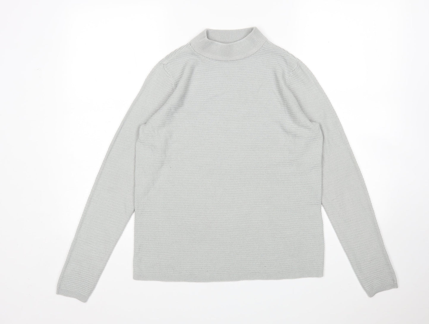 VERO MODA Womens Grey Round Neck  Acrylic Pullover Jumper Size S