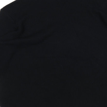 George Mens Black V-Neck  Acrylic Pullover Jumper Size M