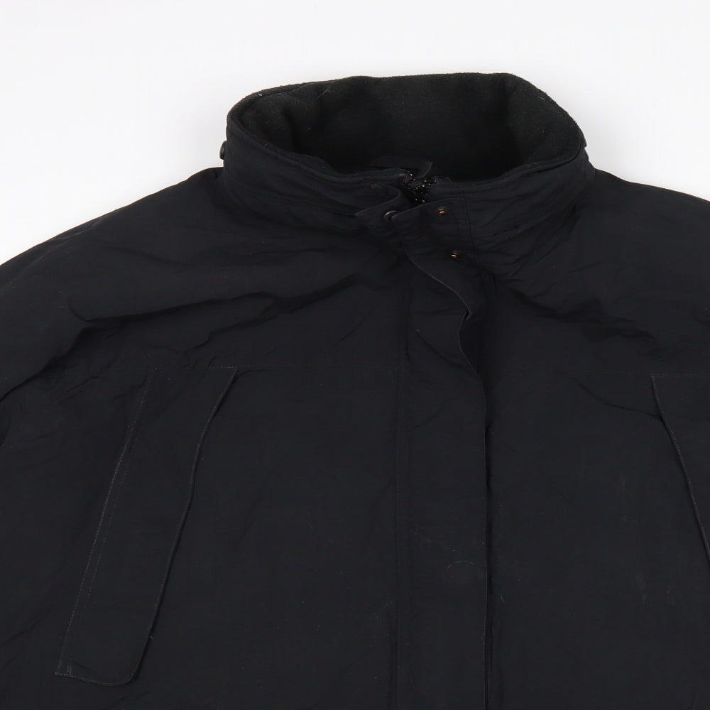 Eddie Bauer Womens Black   Rain Coat Coat Size XL