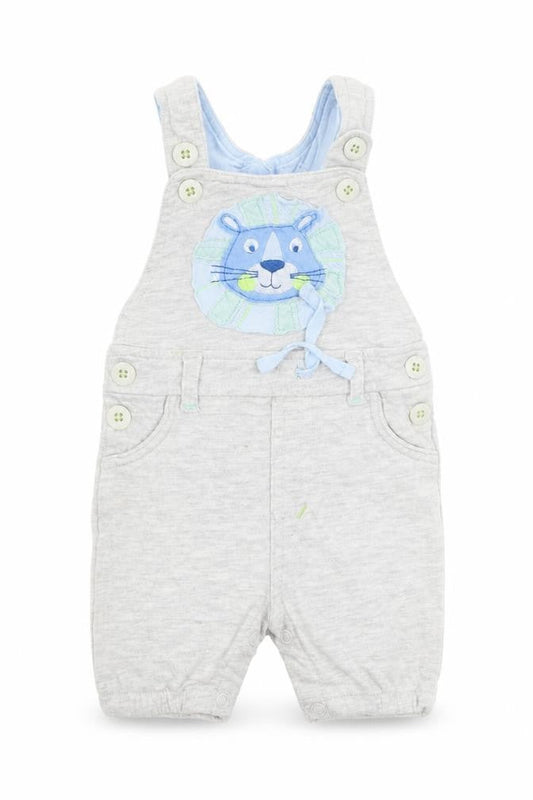 F&F Baby Grey  Cotton Dungaree One-Piece Size 3-6 Months   - LION