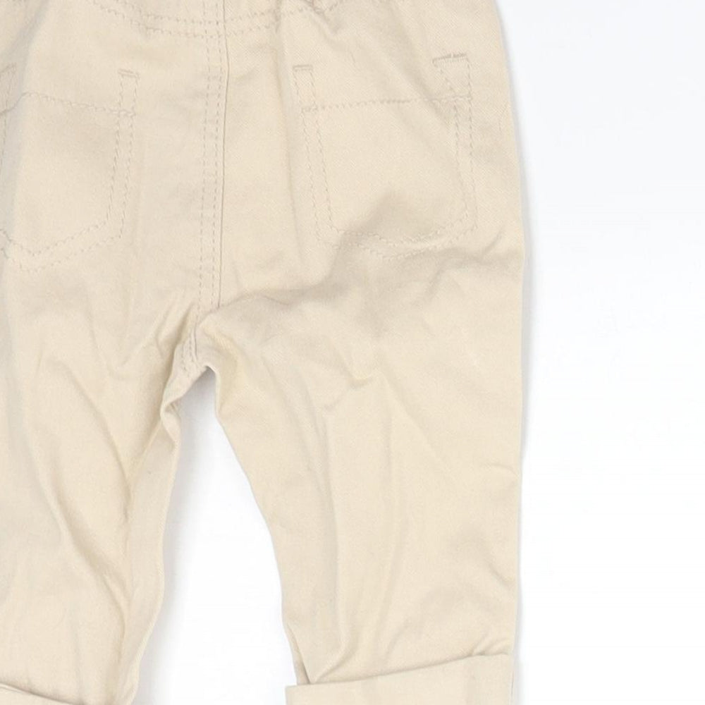 George Boys Beige  Cotton  Trousers Size 0-3 Months