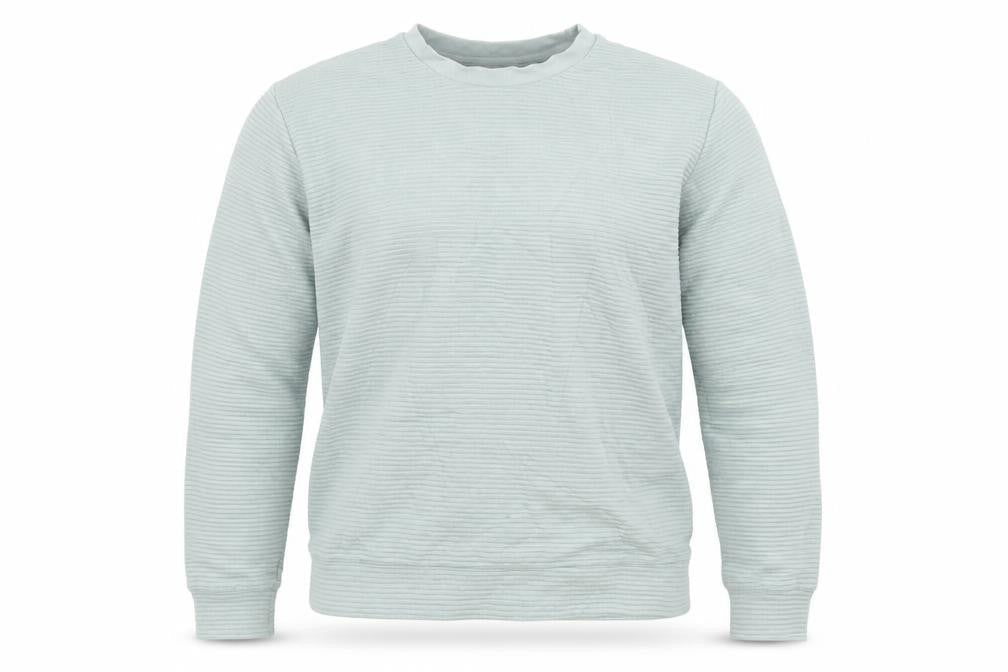 Topshop Mens Green Striped Cotton Pullover Sweatshirt Size M