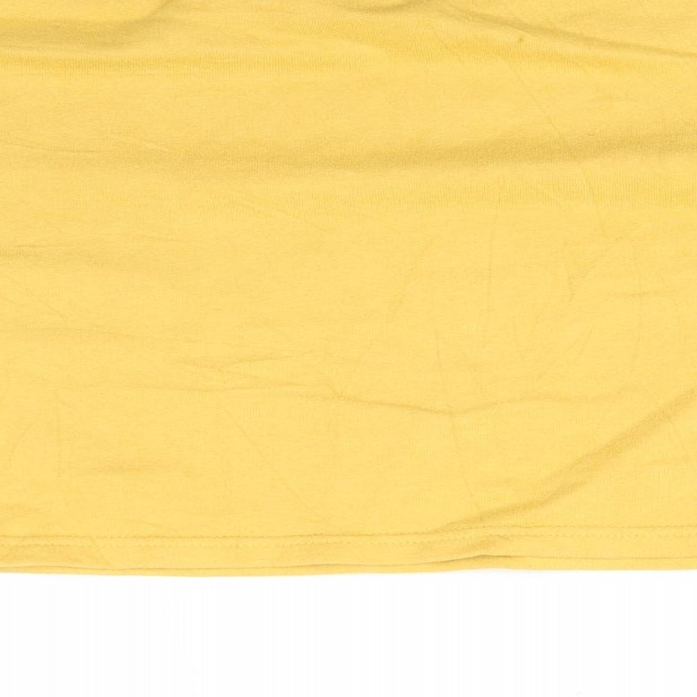 New Look Girls Yellow  Cotton Pullover Sweatshirt Size 12-13 Years