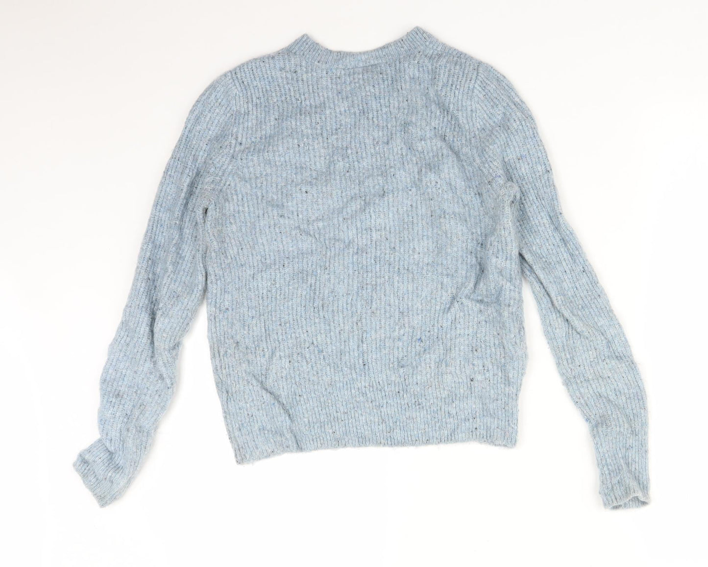 Topshop Womens Blue  Acrylic Pullover Sweatshirt Size 8