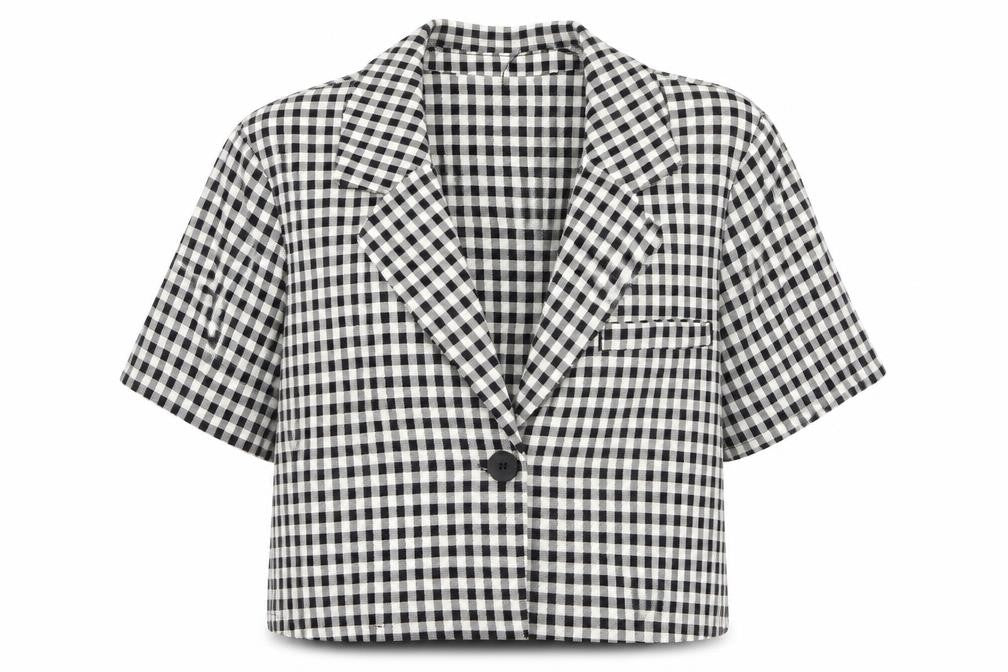 Primark Womens White Check  Jacket  Size 10