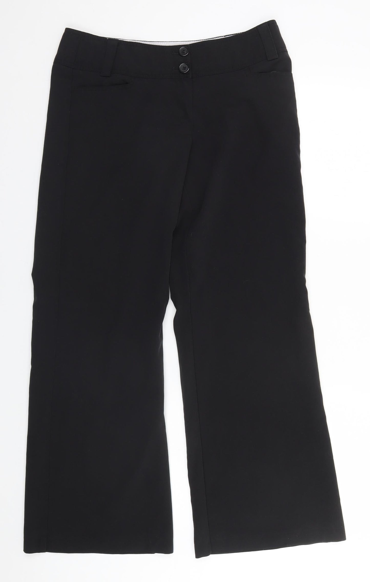 New Look Womens Black  Polyester Trousers  Size 12 L28 in Regular