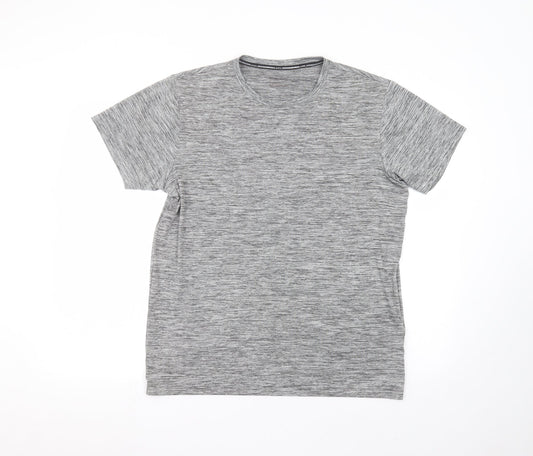 Stadium Mens Grey  Polyester  T-Shirt Size L Round Neck
