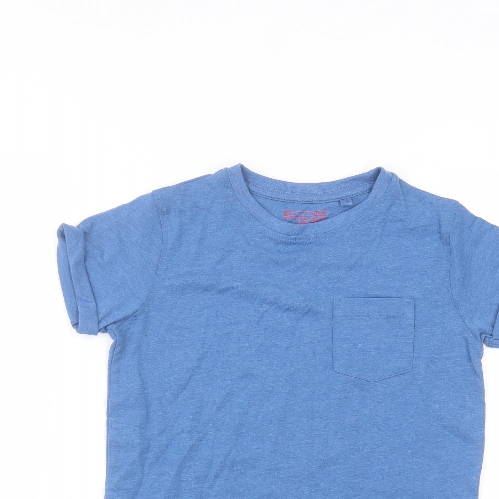 NEXT Boys Blue  Cotton Basic T-Shirt Size 8 Years Round Neck