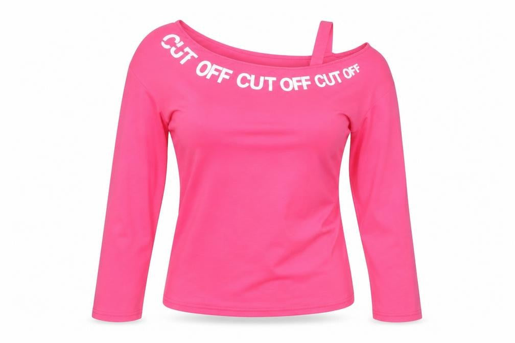 Sheilay Womens Pink  Cotton Basic T-Shirt Size M Round Neck