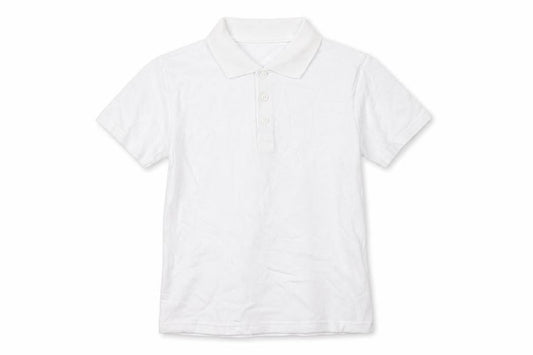 Matalan Boys White  Cotton Basic Polo Size 9 Years Collared