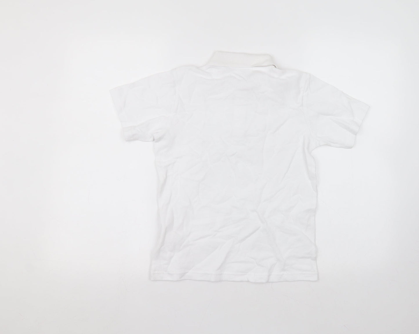 Matalan Boys White  Cotton Basic Polo Size 9 Years Collared