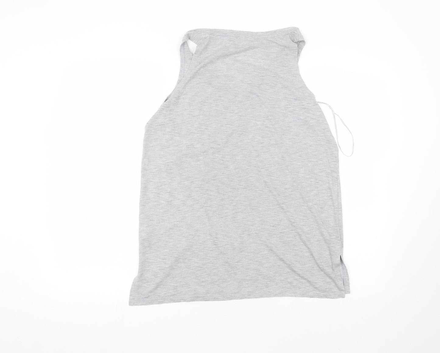 Matalan Womens Grey  Polyester Basic T-Shirt Size M Round Neck