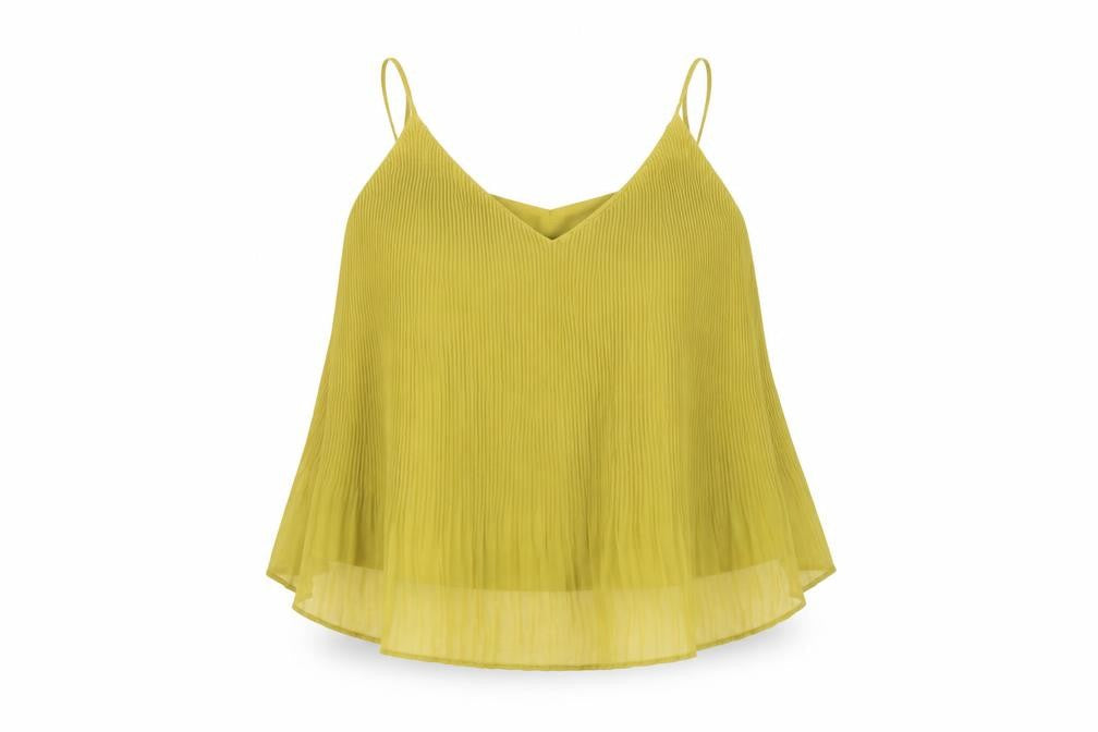 Topshop Womens Green  Polyester Basic Blouse Size 8 V-Neck