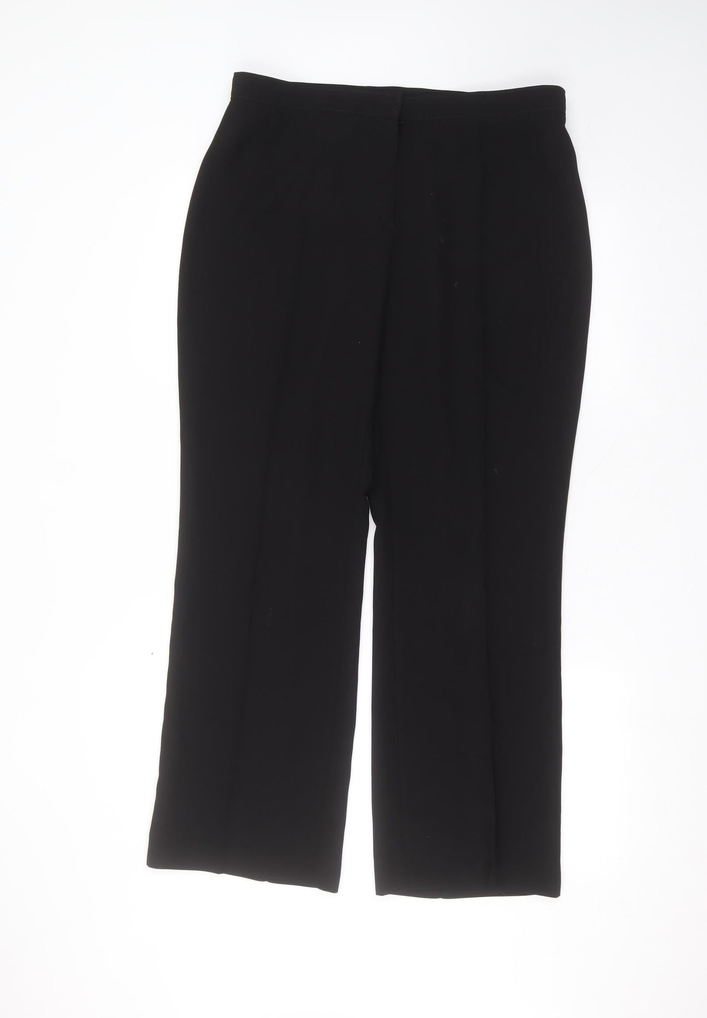 Busy Womens Black  Polyester Trousers  Size 14 L29 in Regular