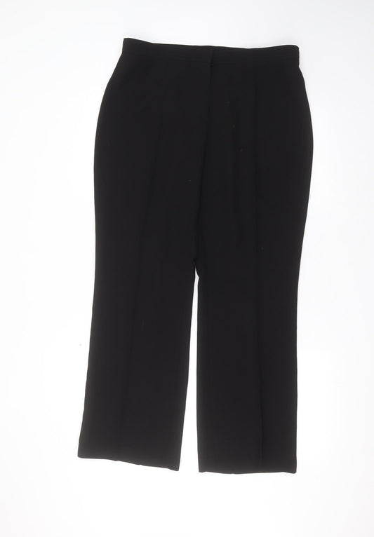 Busy Womens Black  Polyester Trousers  Size 14 L29 in Regular
