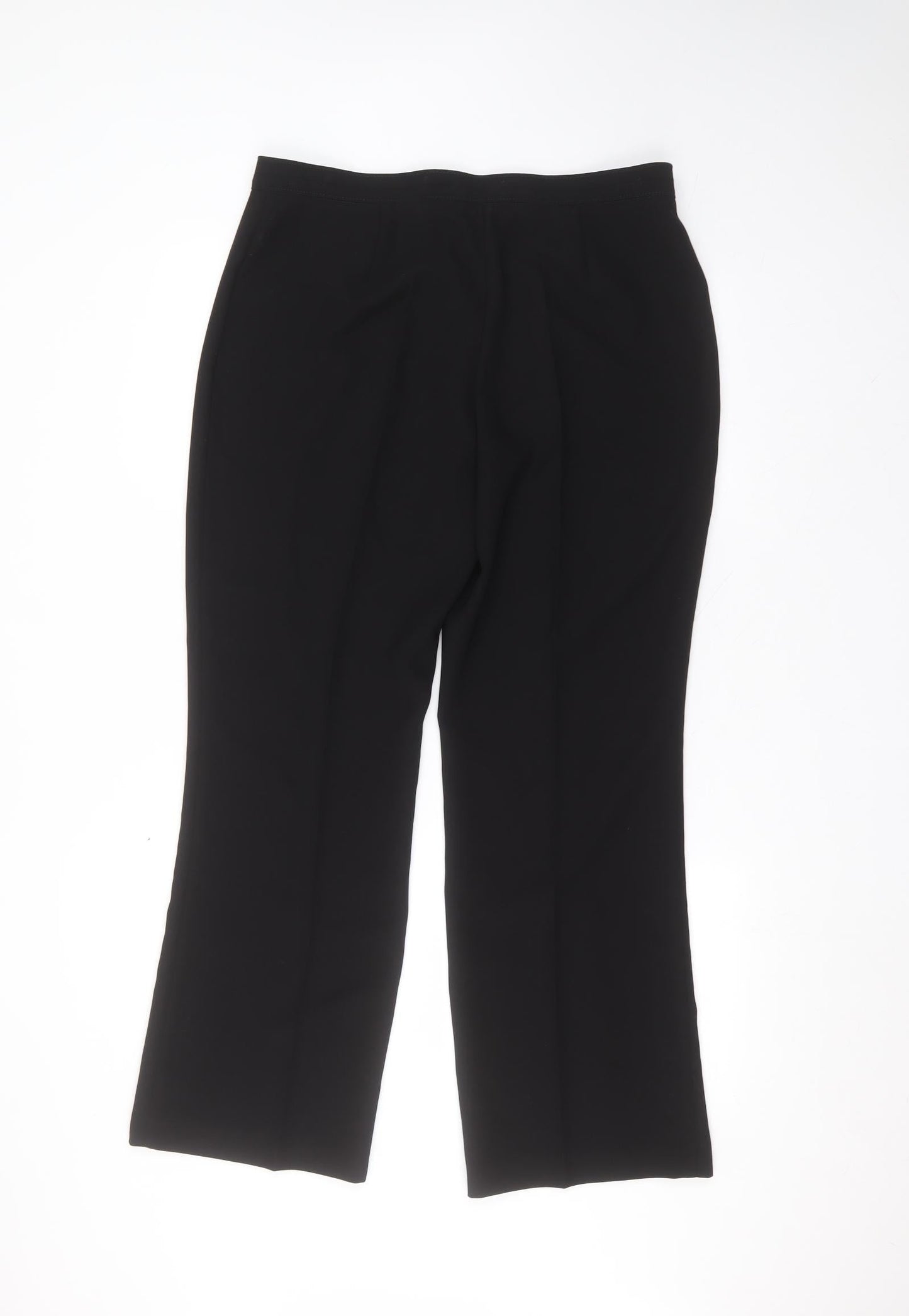 Busy Womens Black  Polyester Trousers  Size 14 L29 in Regular