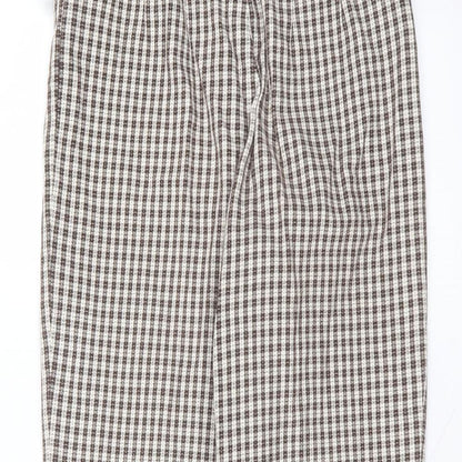 Preloved GOLFINO Womens White  Polyester Trousers  Size 12 L27 in Regular - Detail