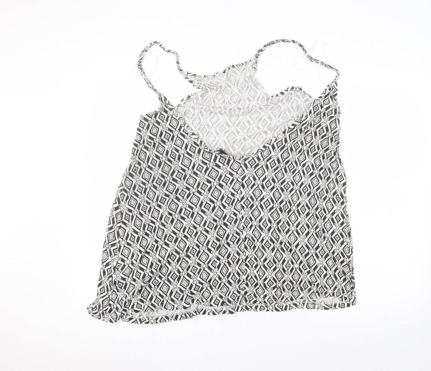 Atmosphere Womens White  Viscose Basic Tank Size M Round Neck