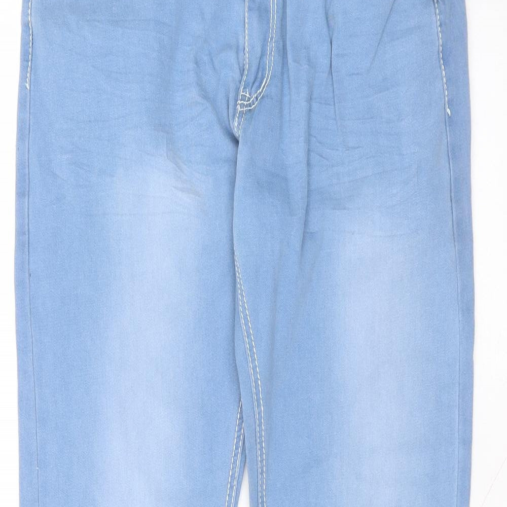 Preworn Womens Blue  Polyester Skinny Jeans Size XL L31 in Regular