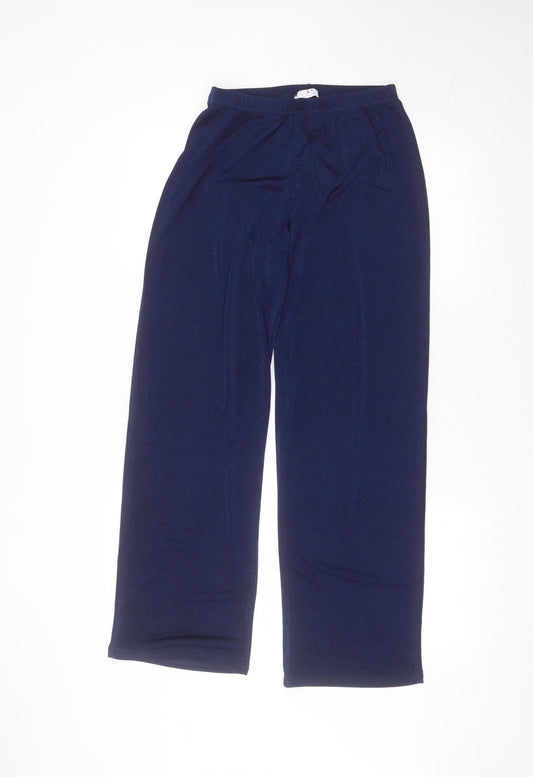 julipa Womens Blue  Polyester Trousers  Size 12 L27 in Regular