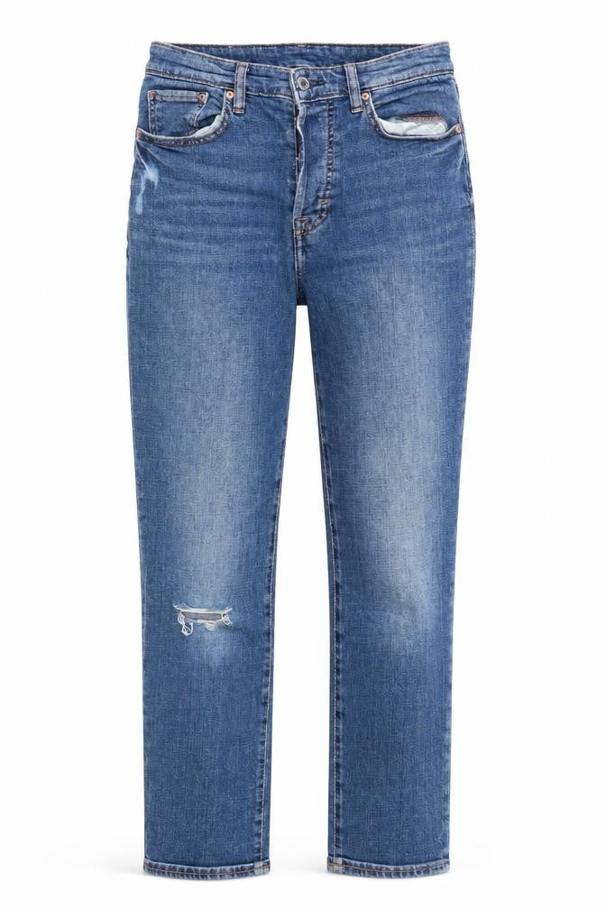 H&M Womens Blue  Cotton Skinny Jeans Size 10 L28 in Regular
