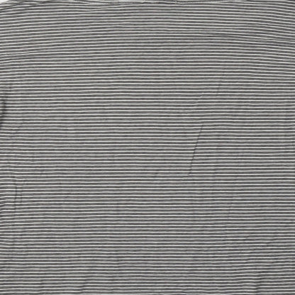 ESPRIT Womens White Striped Viscose Basic Blouse Size M Boat Neck