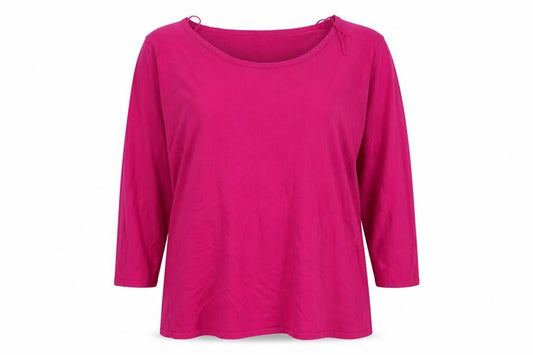 M&Co Womens Pink Round Neck  Viscose Pullover Jumper Size 20   - Cerise Pink Wrap Back