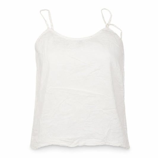 Preworn Womens Ivory   Camisole Blouse Size 10 Round Neck