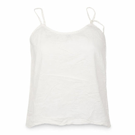 Preworn Womens Ivory   Camisole Blouse Size 10 Round Neck