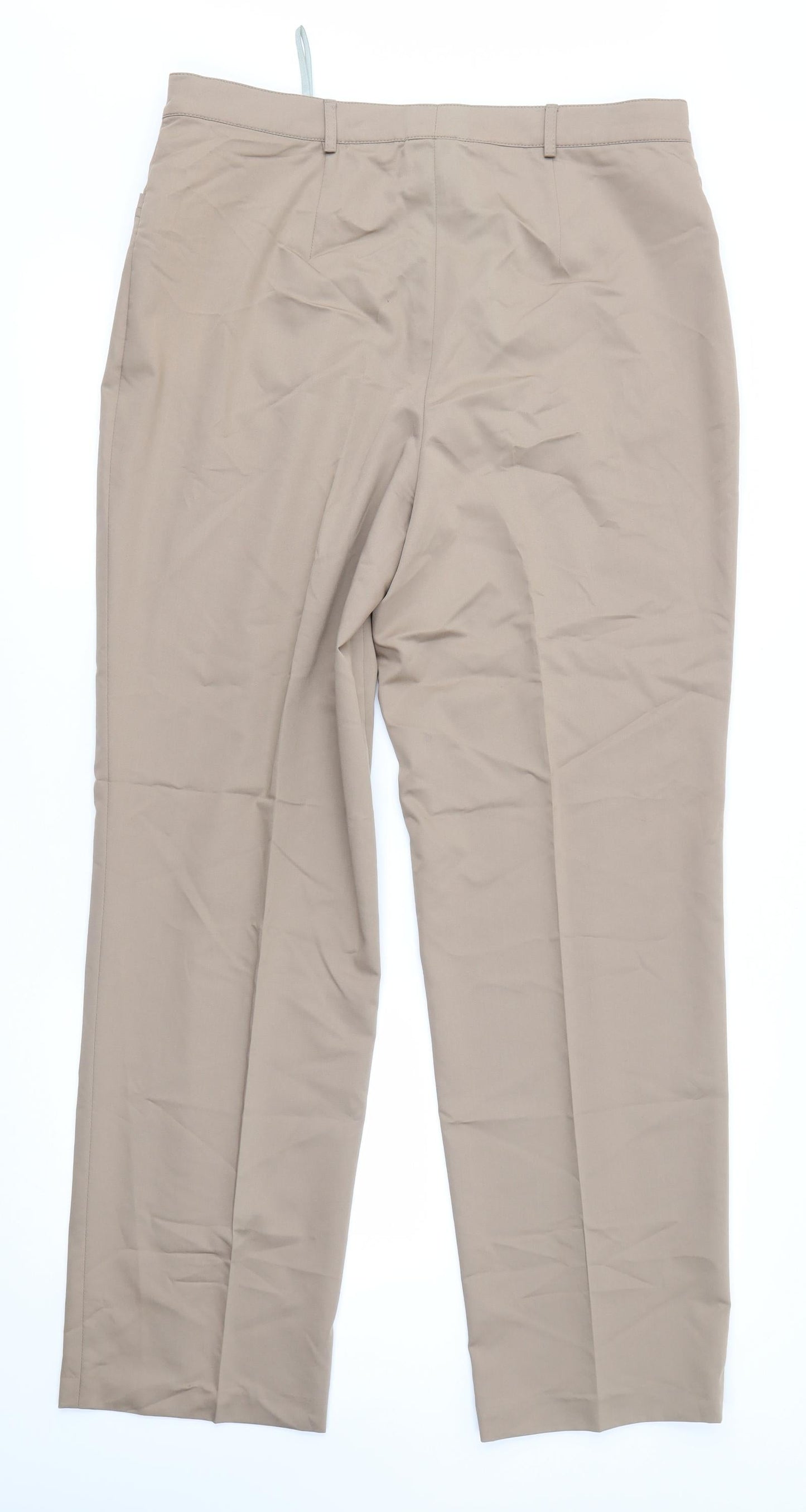 Gelco Womens Brown  Viscose Dress Pants Trousers Size 16 L30 in Regular