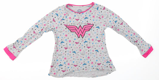 George Girls Multicoloured  Cotton Basic Casual Size 9-10 Years Round Neck  - Wonder Woman