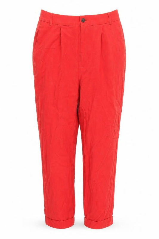 Zara Womens Red  Polyester Dress Pants Trousers Size S L22 in Regular