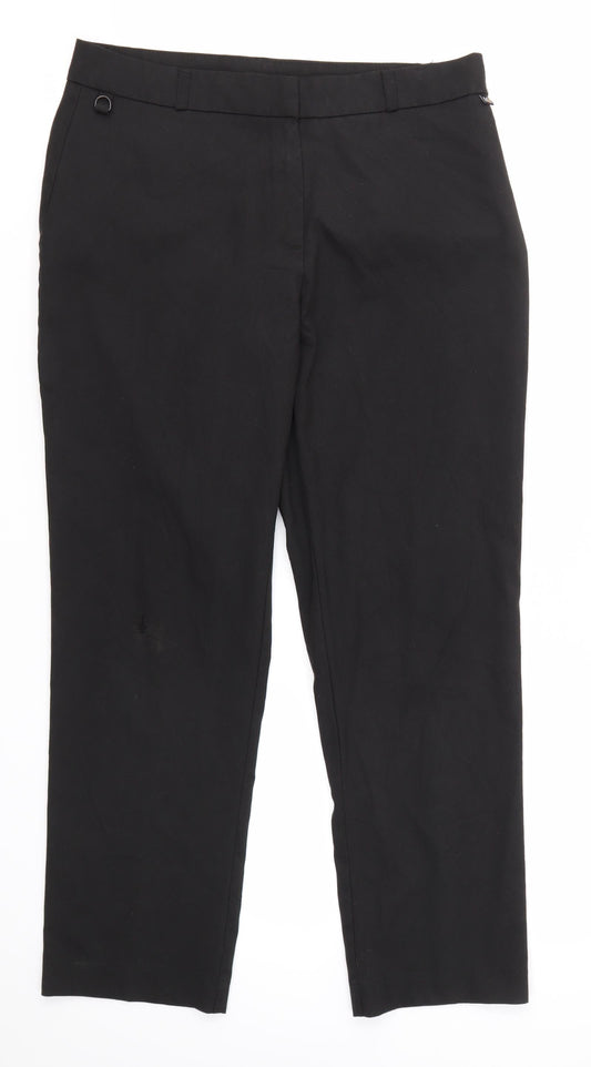 incorporatewear Womens Black  Polyester Dress Pants Trousers Size 10 L26 in Regular