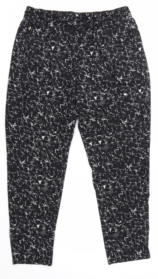 H&M Womens Black  Polyester Dress Pants Trousers Size 8 L24 in Regular