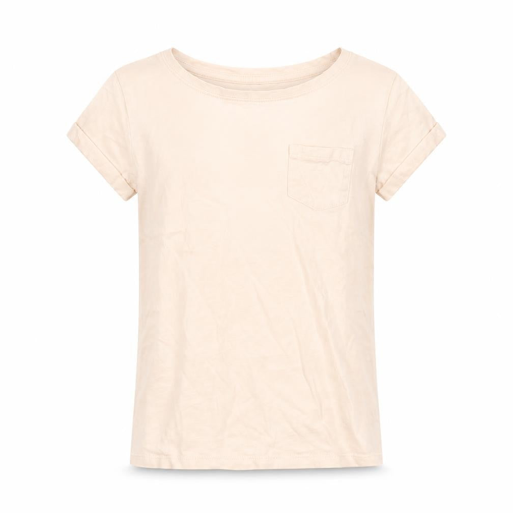 NEXT Girls Beige  Cotton Basic T-Shirt Size 8 Years Round Neck