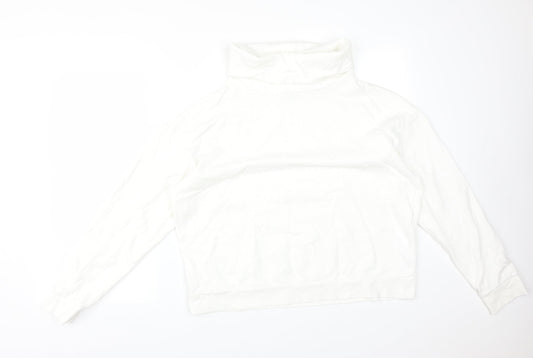 Dorothy Perkins Womens White  Cotton Pullover Sweatshirt Size 14