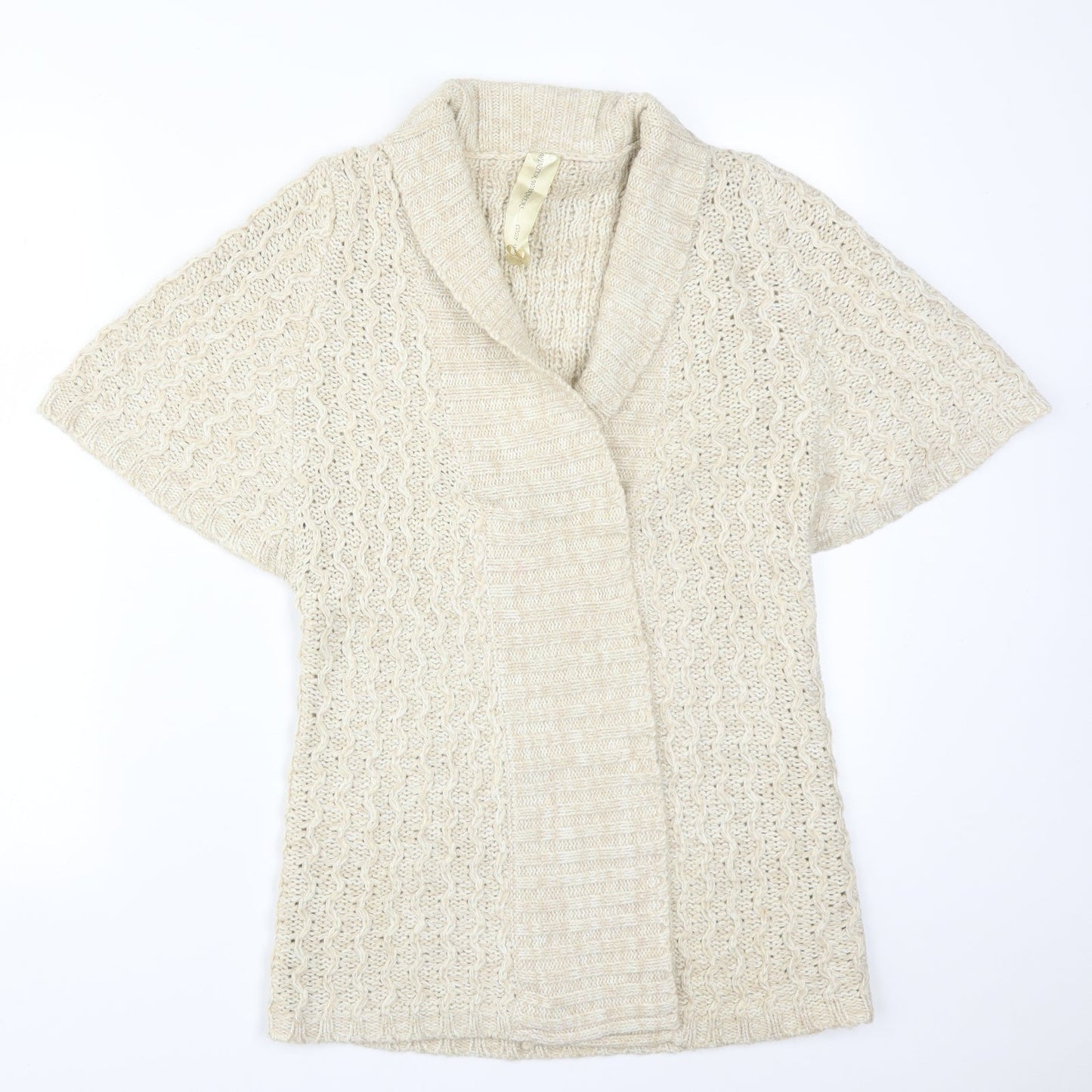 EVIE Womens Beige   Acrylic Cardigan Jumper Size 12