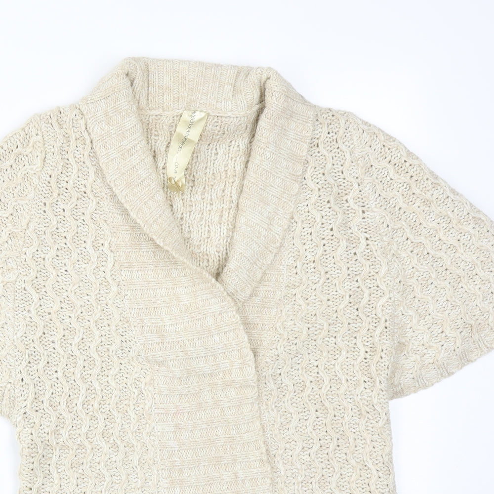 EVIE Womens Beige   Acrylic Cardigan Jumper Size 12