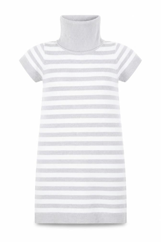 CQ Girls Multicoloured Striped Acrylic Jumper Dress  Size 10-11 Years Roll Neck
