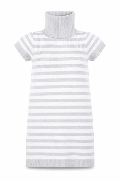 CQ Girls Multicoloured Striped Acrylic Jumper Dress  Size 10-11 Years Roll Neck