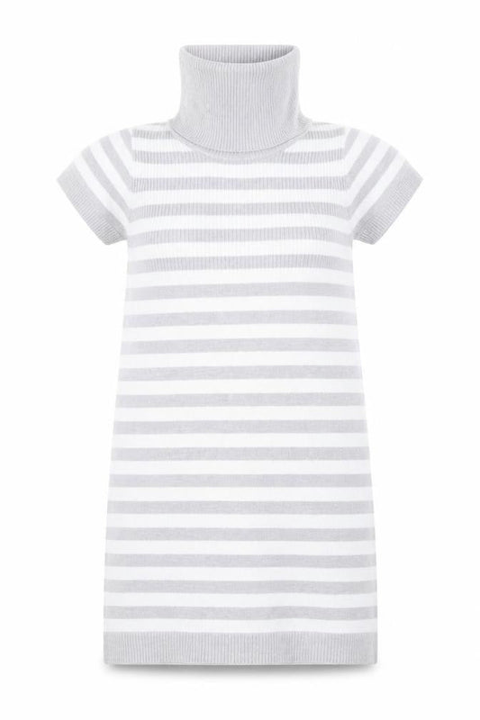 CQ Girls Multicoloured Striped Acrylic Jumper Dress  Size 10-11 Years Roll Neck