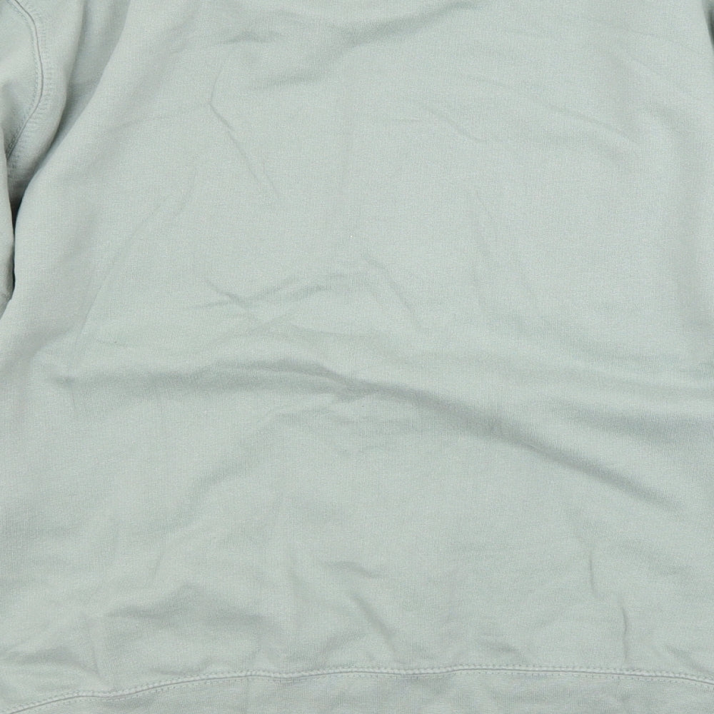 Preworn Womens Green  Cotton Pullover Sweatshirt