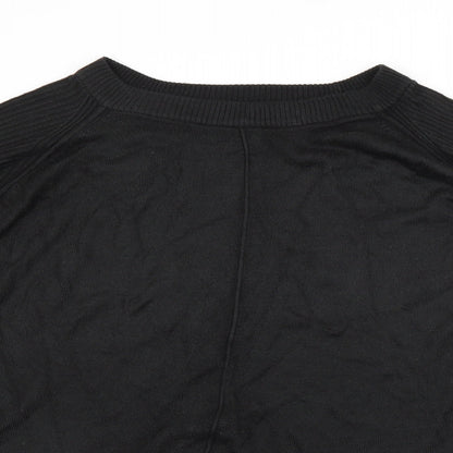 Next Mens Black Crew Neck  Acrylic Pullover Jumper Size L
