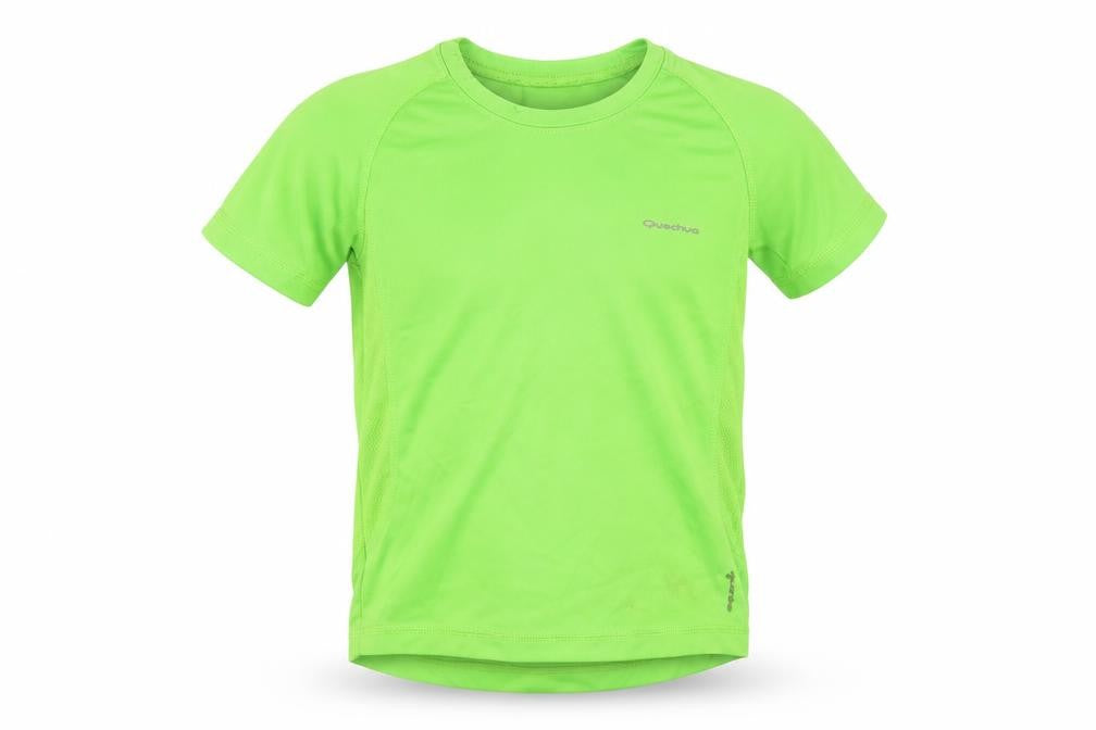 Quechua Boys Green  Polyester Basic Casual Size 5-6 Years Crew Neck