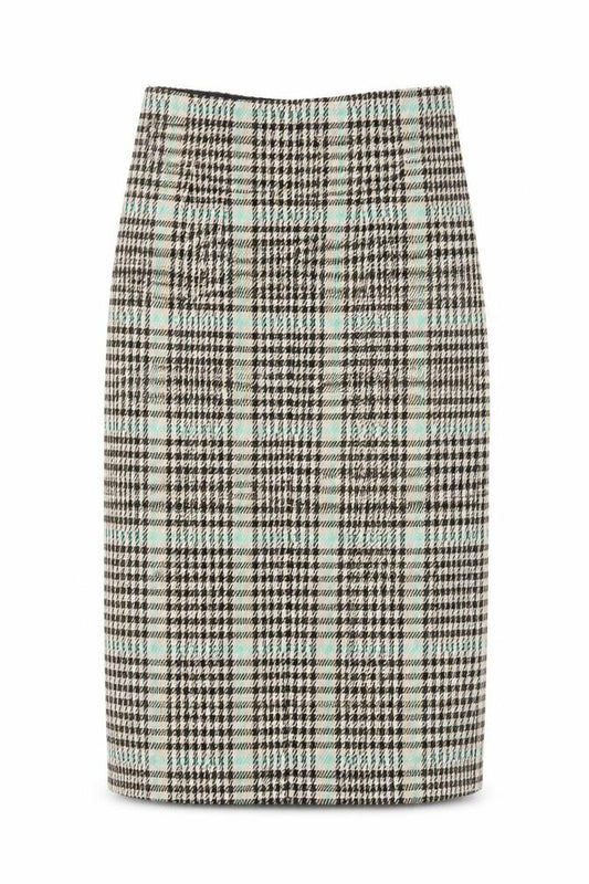 Stradivarius Womens Beige Check  Straight & Pencil Skirt Size S