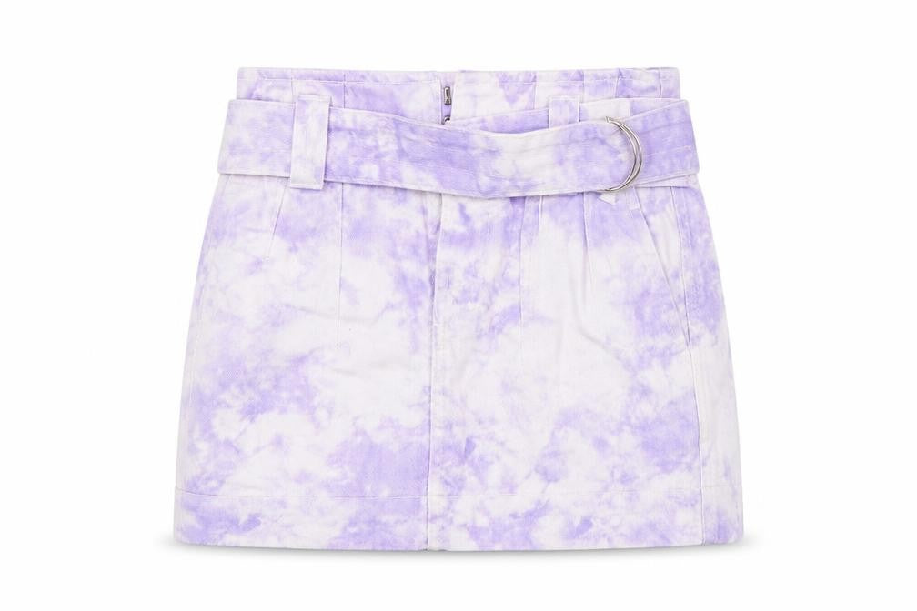 Bershka Womens Purple  Cotton Straight & Pencil Skirt Size 6