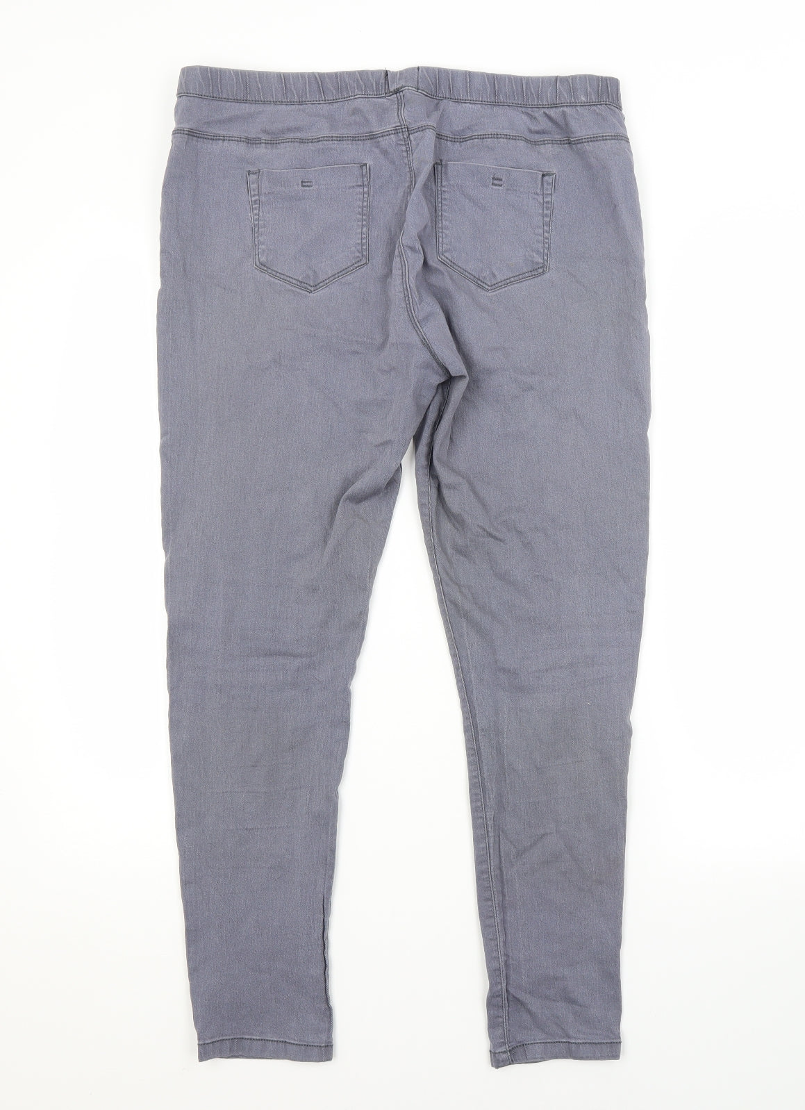 Preworn Womens Blue  Cotton Jegging Jeans Size 14 L26 in Regular